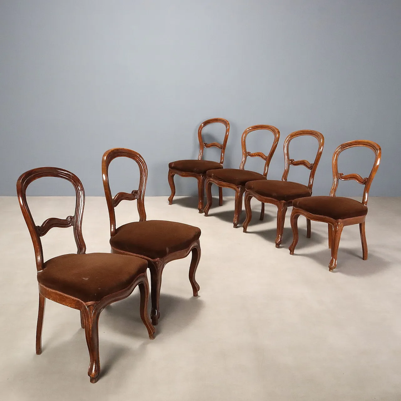 6 Louis Philippe chairs, 19th century 1