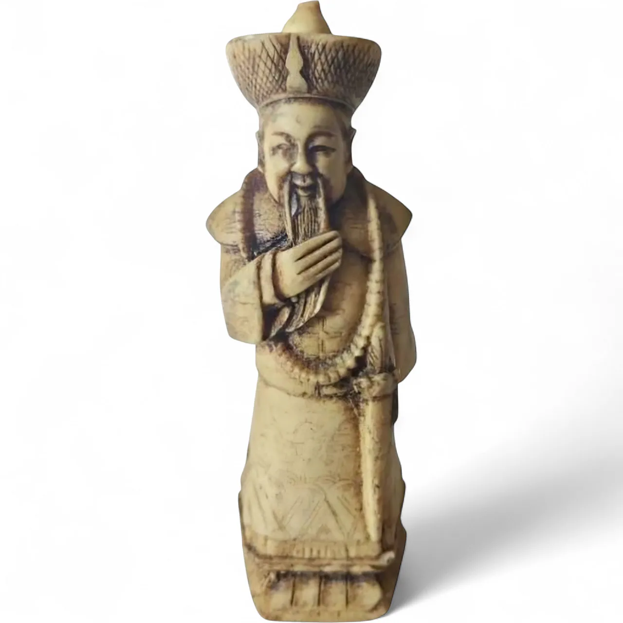 Carved Chinese Ivory Warrior Figure Ming/Quing Dynasty 10