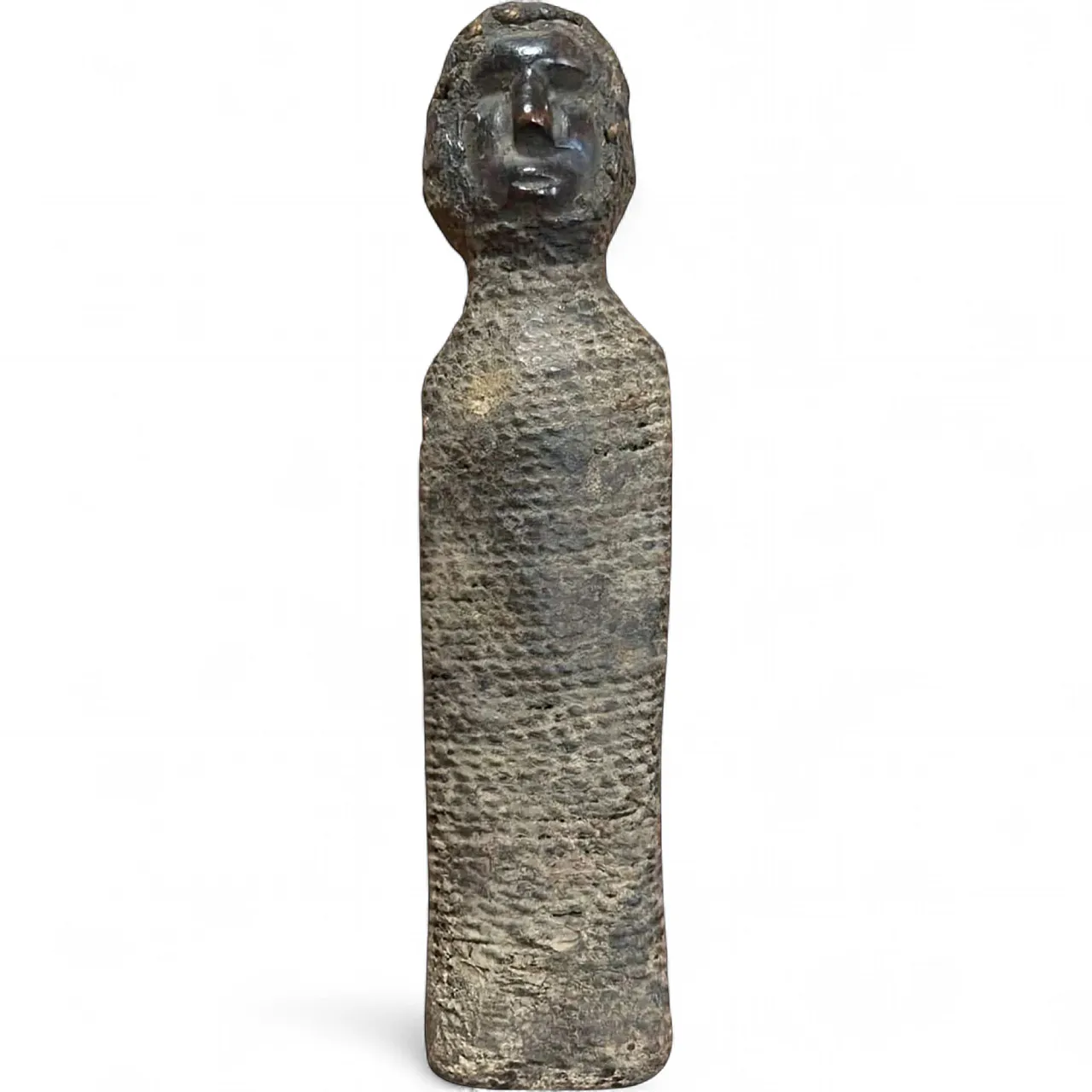 Statuetta egiziana in legno avvolta nella corda originale 6