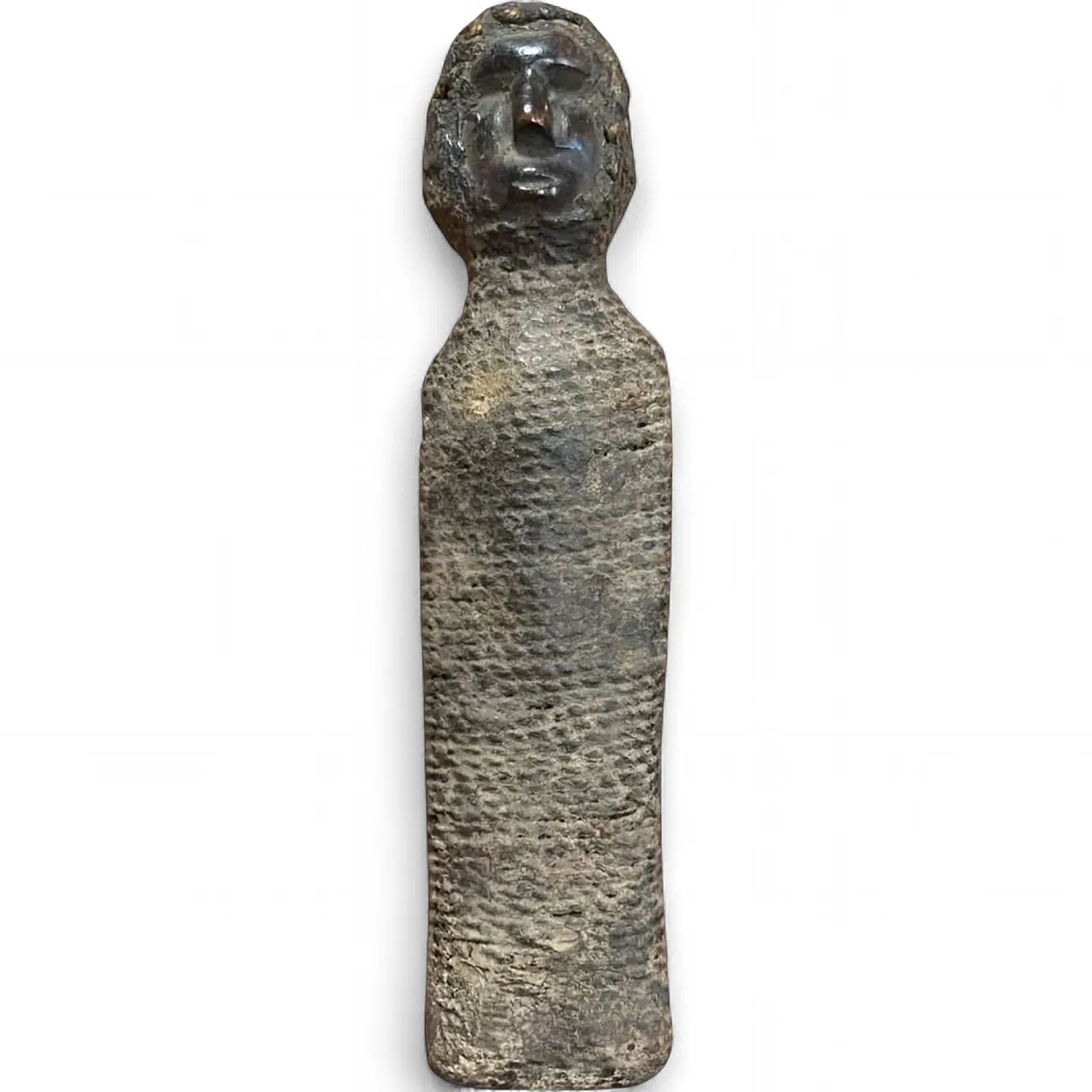 Statuetta egiziana in legno avvolta nella corda originale 7