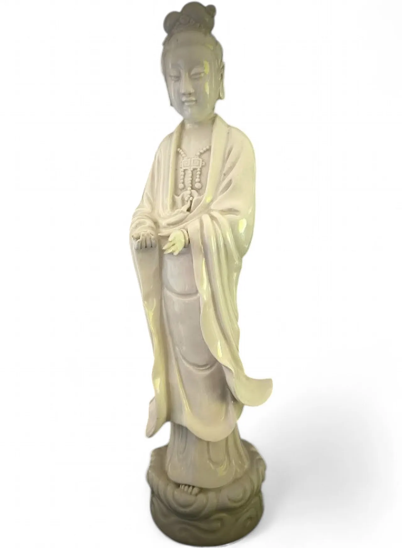 Figurina di Guanyin in porcellana Blanc de Chine, '800 19