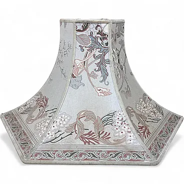 Lampada da terra modello impero chiaro paralume rosa ornato