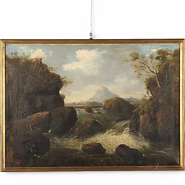 Landscape with River, oil on canvas, 19th century