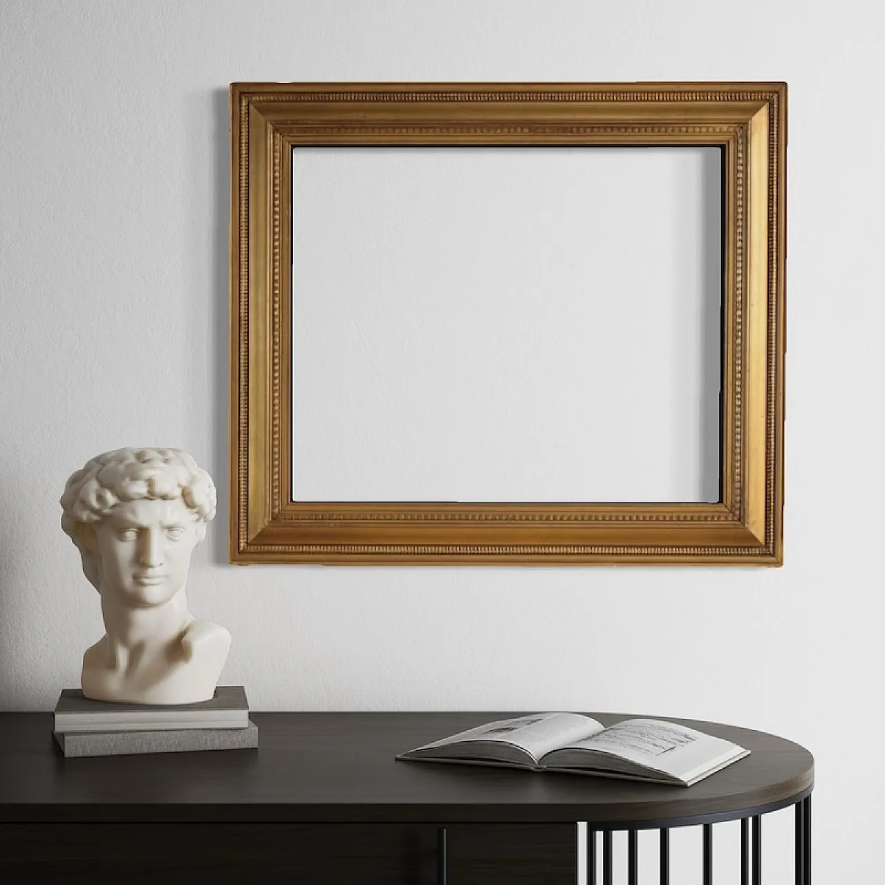 Italian gilt wood and plaster frame from the 20th century 6