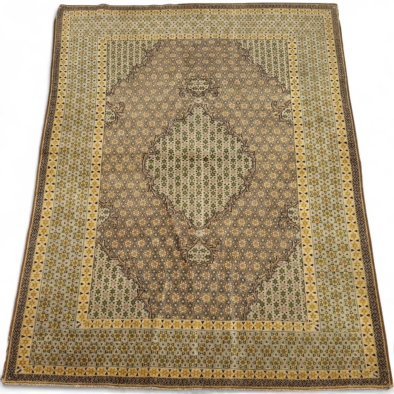 Kum rug in cotton and wool, 20th century 8