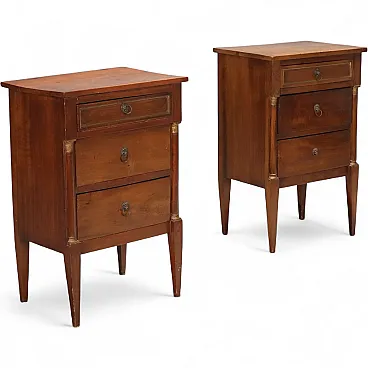 Pair of Empire bedside tables, 19th century