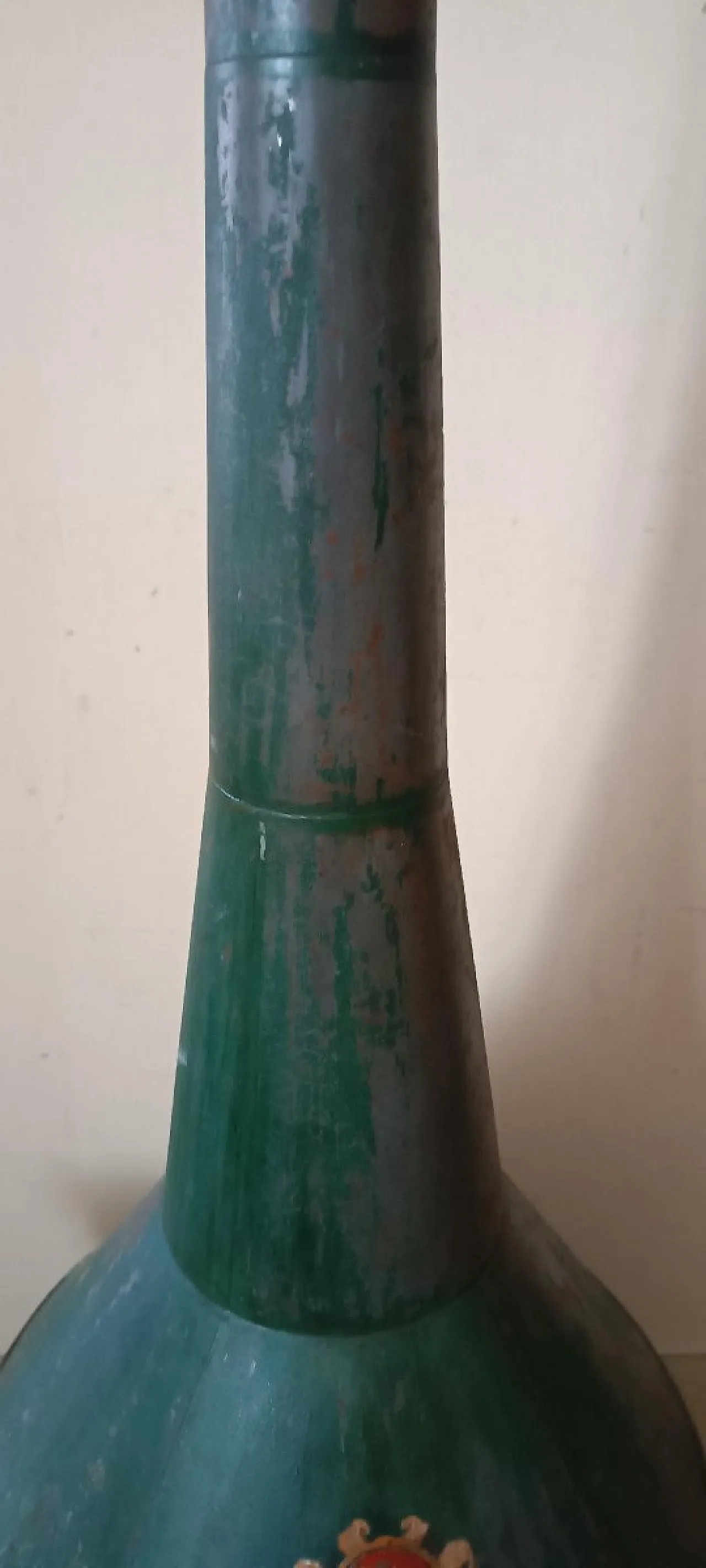 Painted sheet metal hunting megaphone, 19th century 5