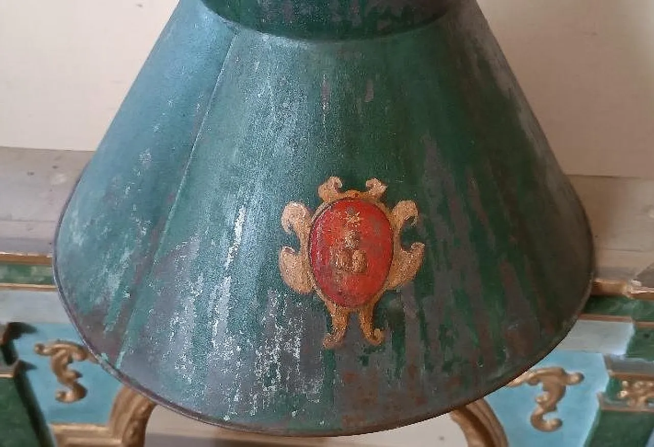Painted sheet metal hunting megaphone, 19th century 7