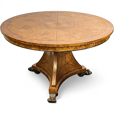 Round birch table, late 19th century