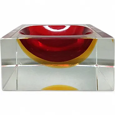 Sommerso Murano glass bowl by Flavio Poli for Seguso, 1960s