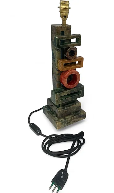 Lampada da tavolo in alabastro di Volterra, anni '60