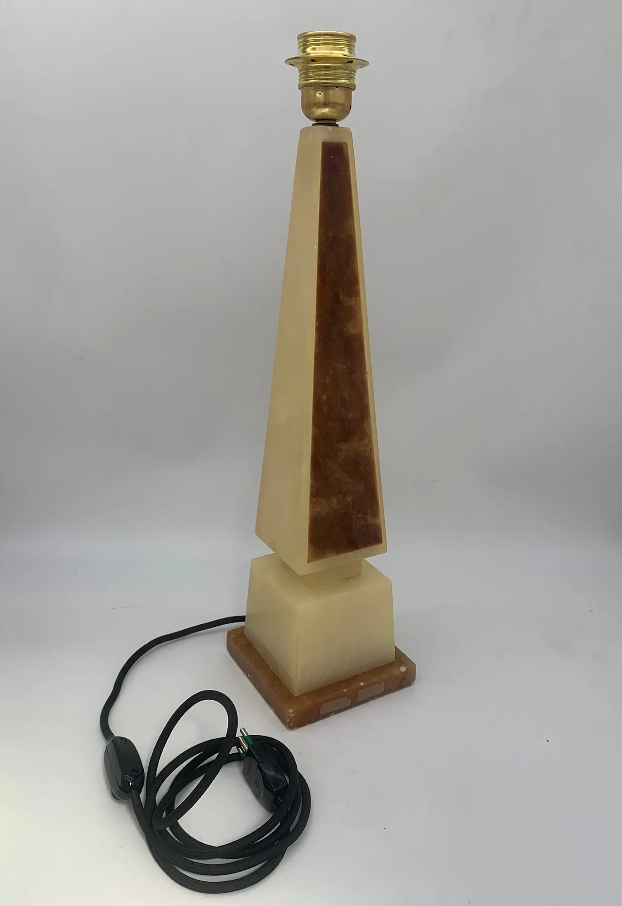 Lampada da tavolo in alabastro di Volterra, anni '60 1