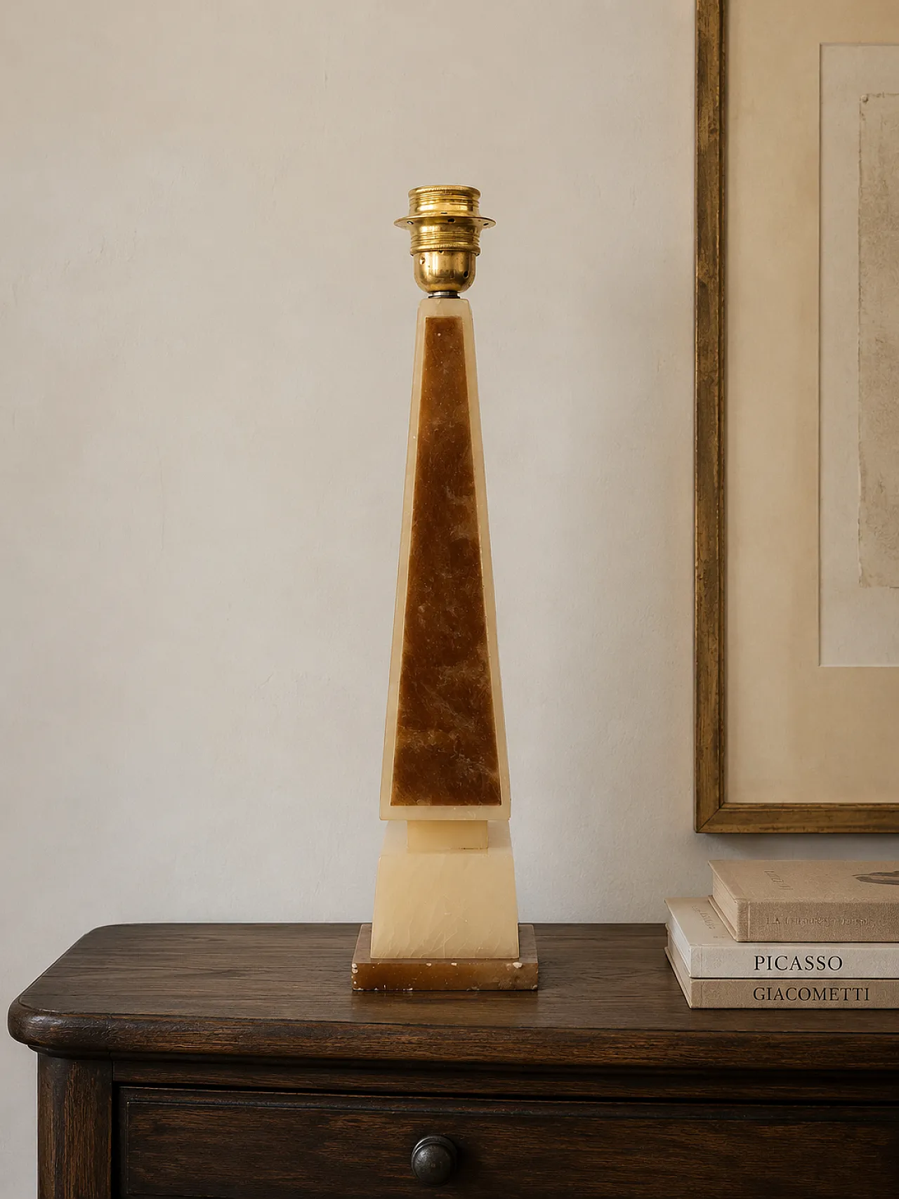 Lampada da tavolo in alabastro di Volterra, anni '60 6