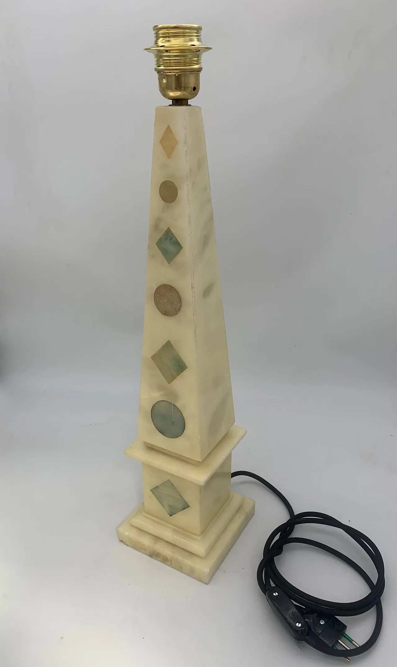 Lampada da tavolo in alabastro di Volterra, anni '60 1