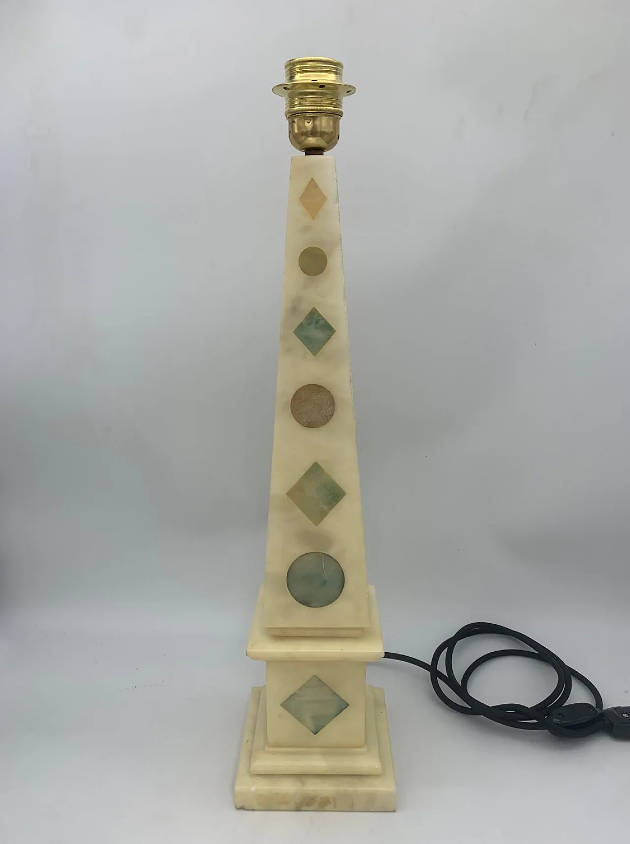 Lampada da tavolo in alabastro di Volterra, anni '60 2
