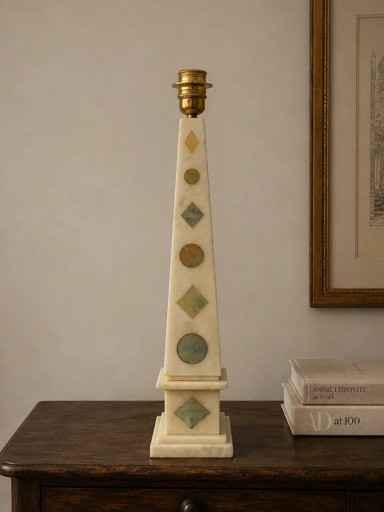 Lampada da tavolo in alabastro di Volterra, anni '60 5