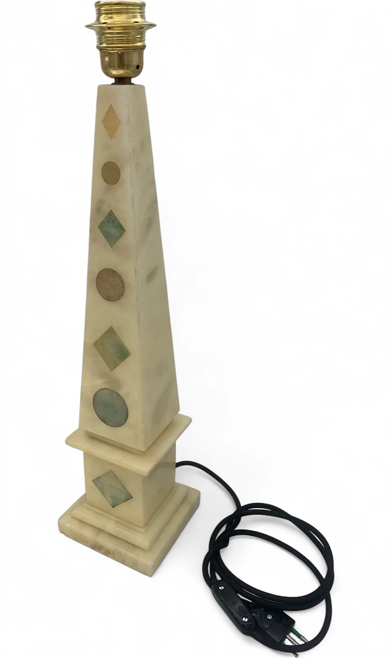 Lampada da tavolo in alabastro di Volterra, anni '60 6