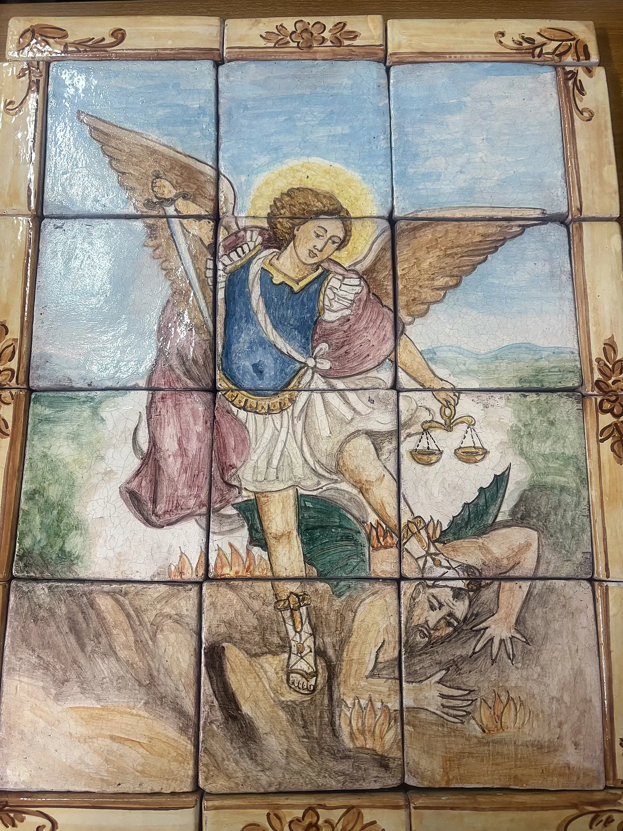 Saint Michael the Archangel painting, 20th century 2