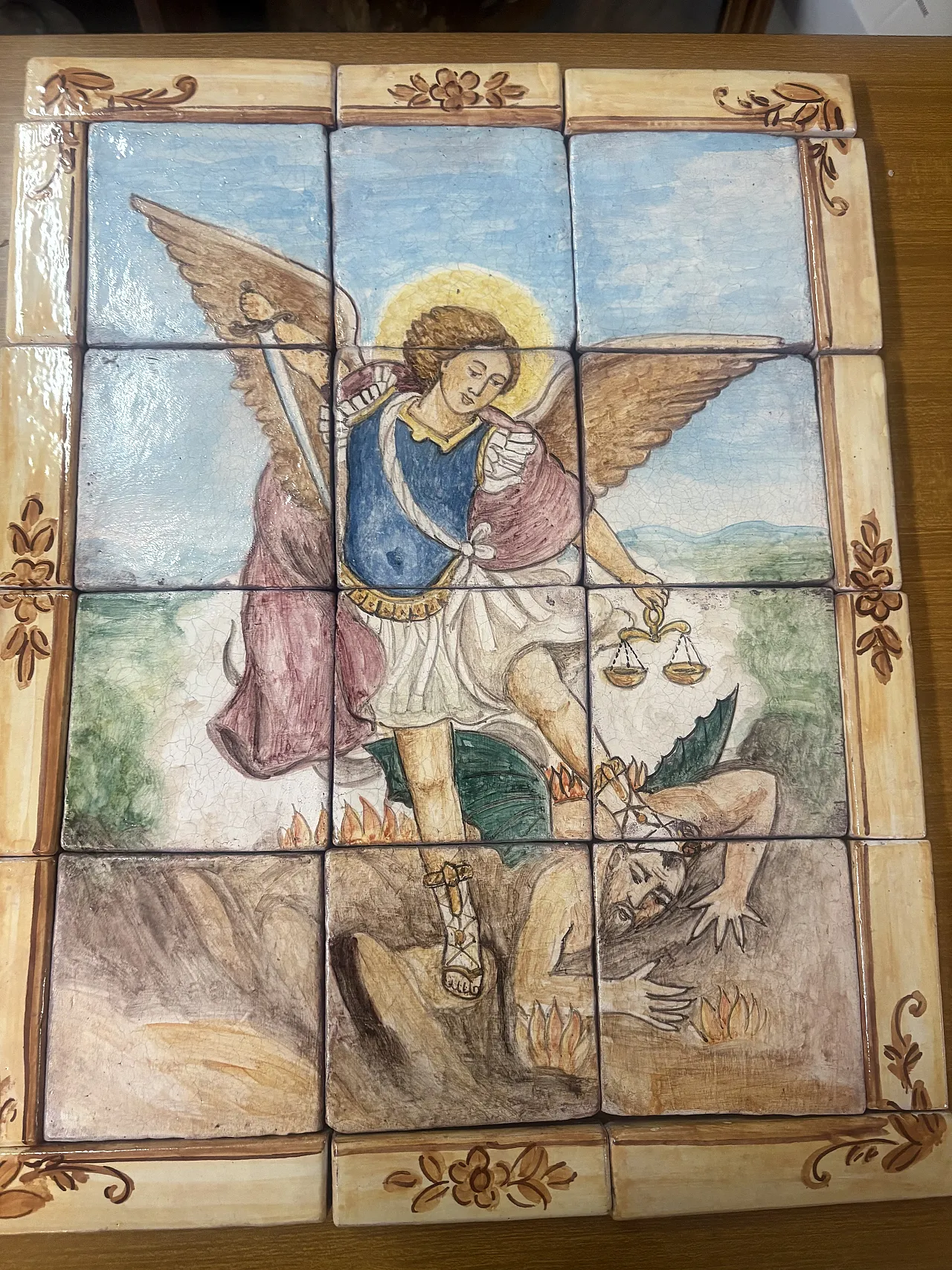 Saint Michael the Archangel painting, 20th century 4