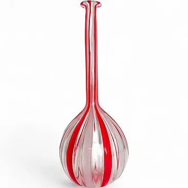 Glass bottle vase in the style of Gio Ponti, 1970s