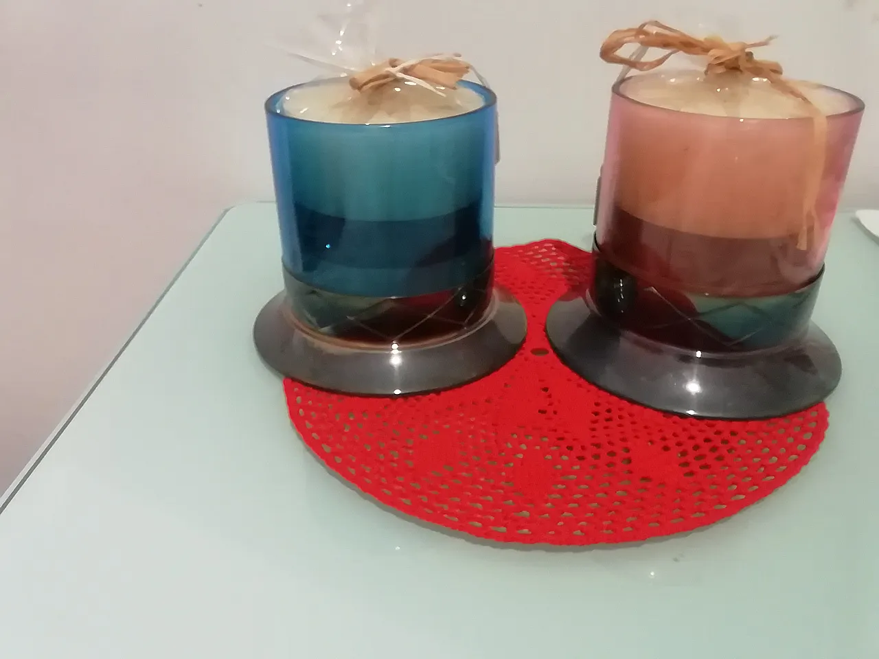 Candle holder with 925 silver base 1