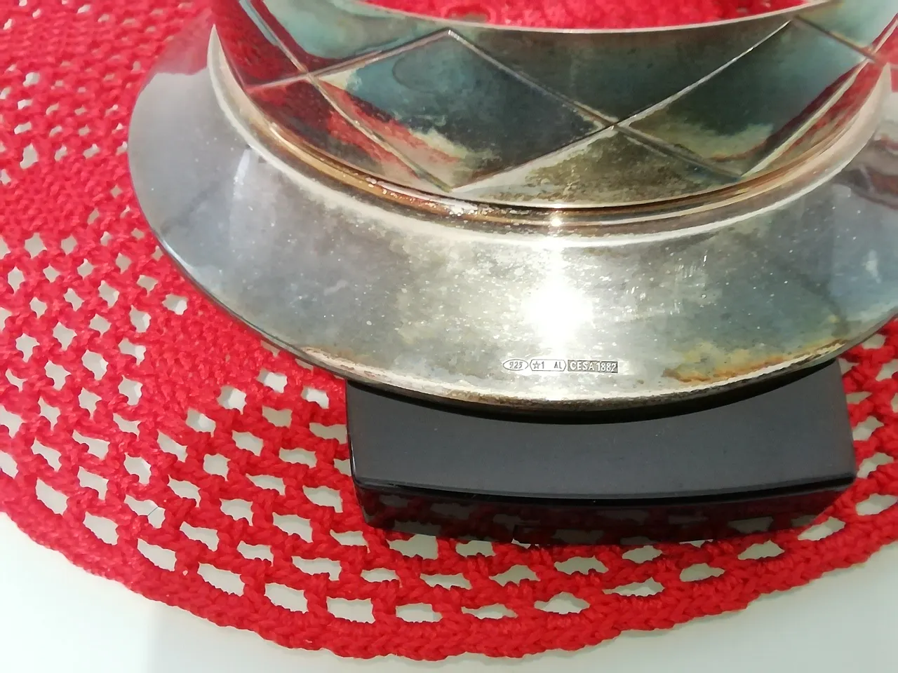 Candle holder with 925 silver base 2