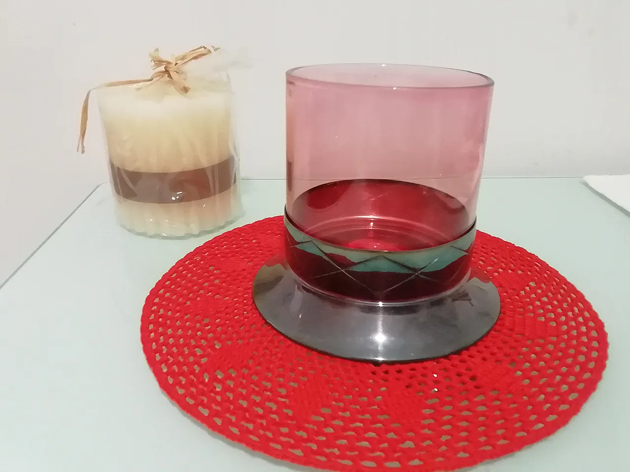 Candle holder with 925 silver base 4