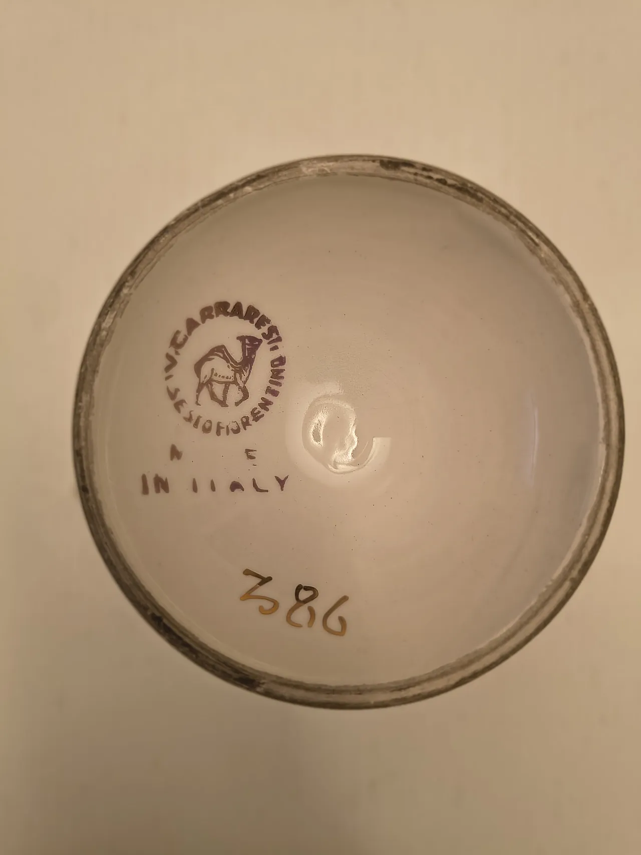 Porcelain cup, Carraresi manufacture, 50s 4