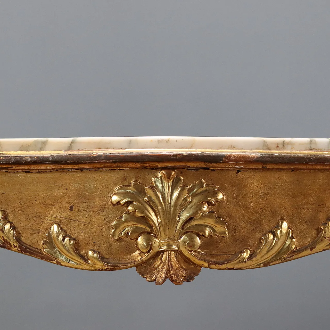 Baroque style coffee table in fir wood, 19th century 5