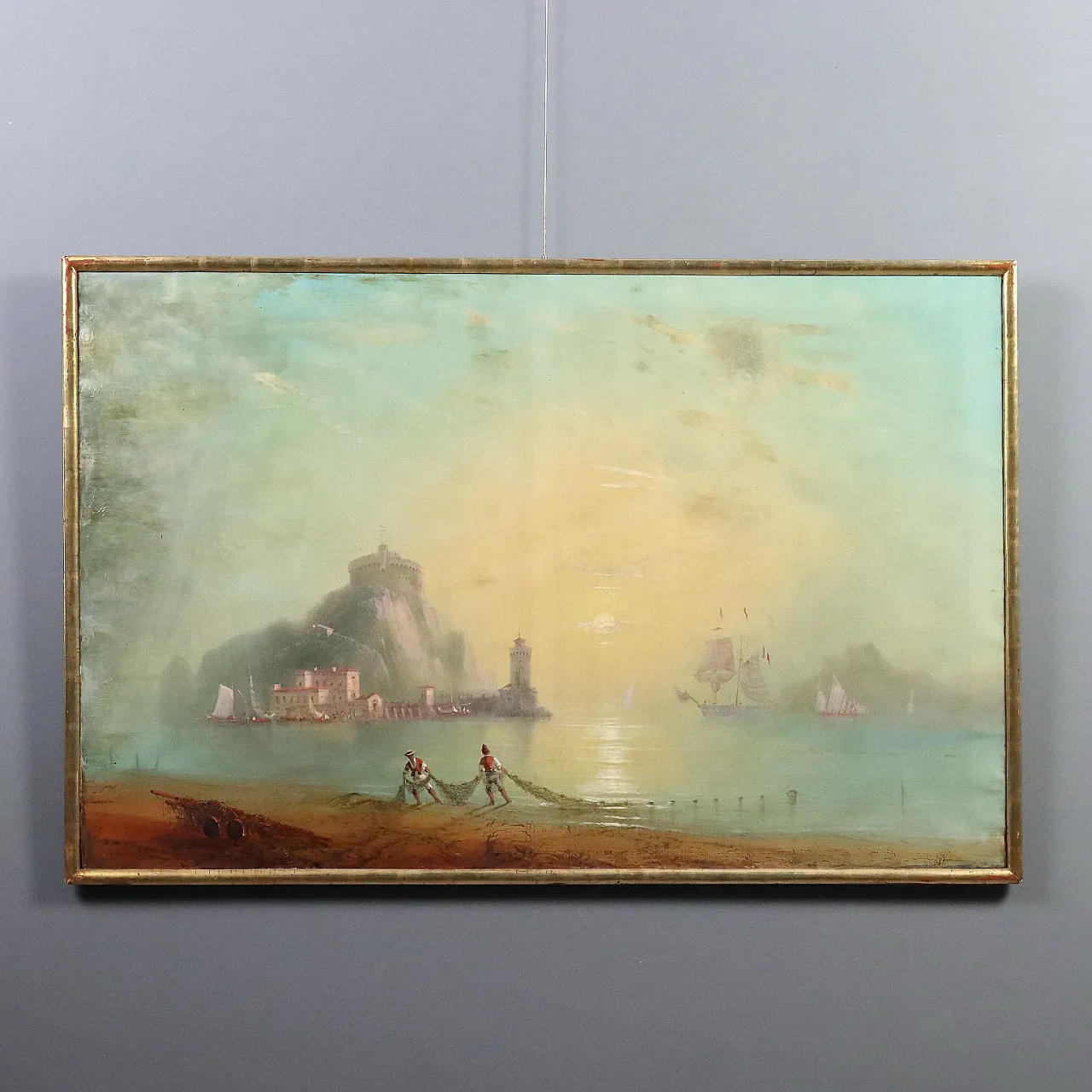 View of Nisida, oil on canvas, 19th century 1