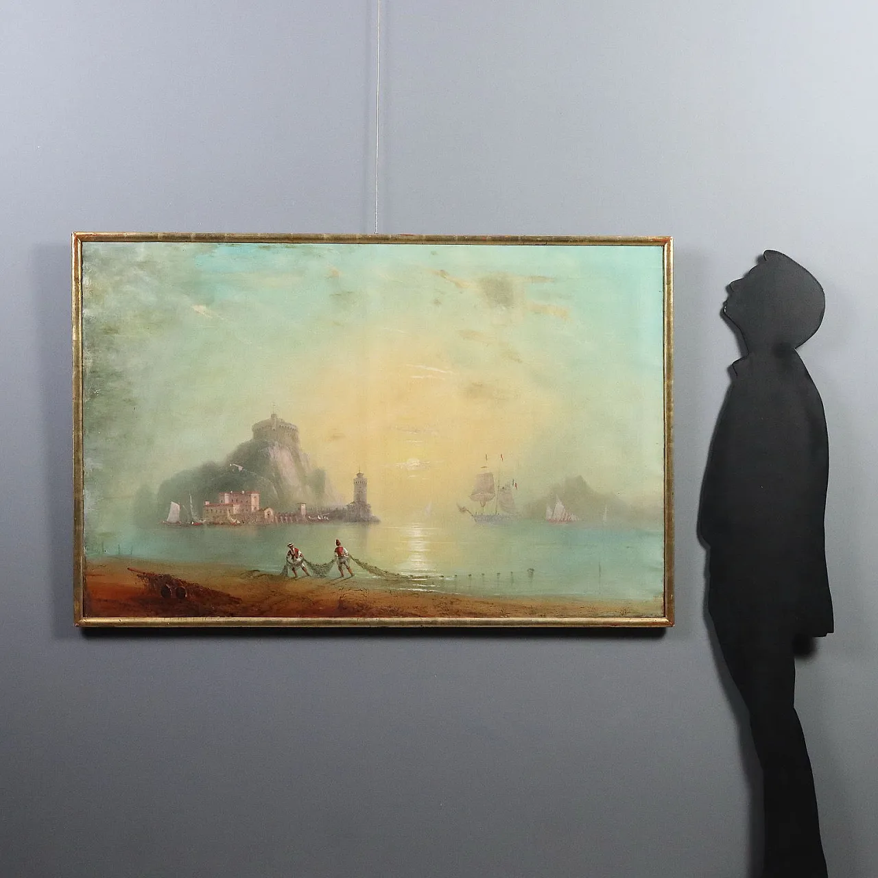View of Nisida, oil on canvas, 19th century 2