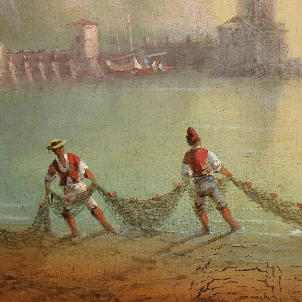 View of Nisida, oil on canvas, 19th century 4