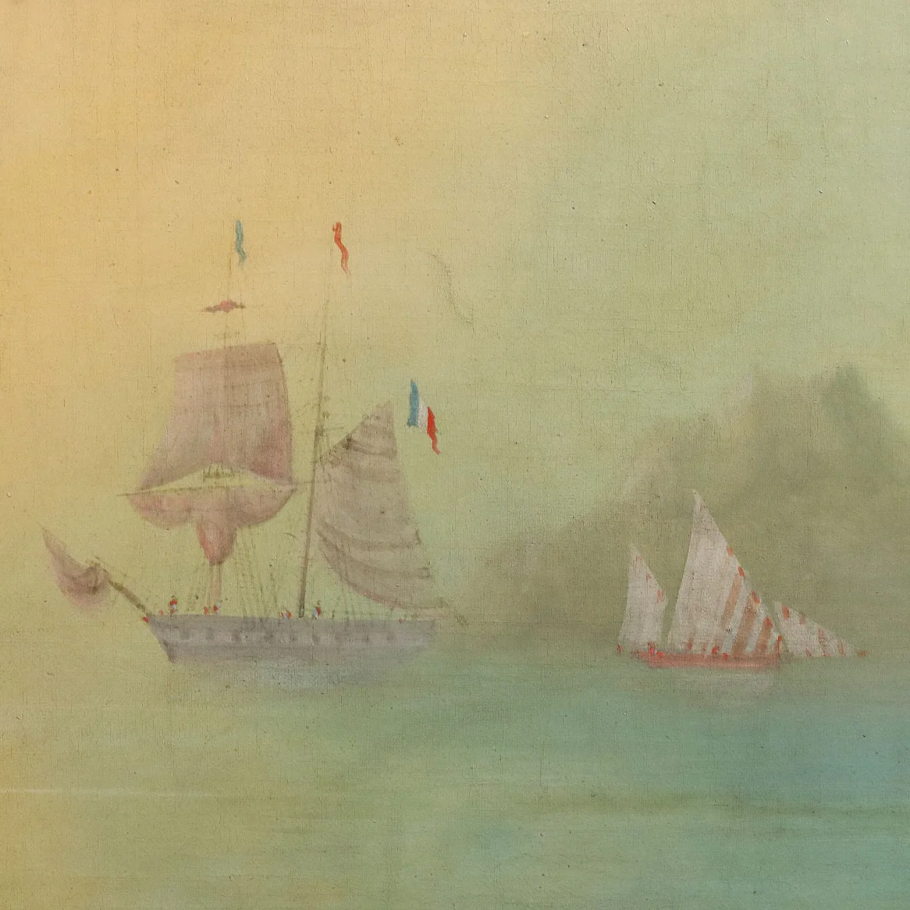 View of Nisida, oil on canvas, 19th century 8