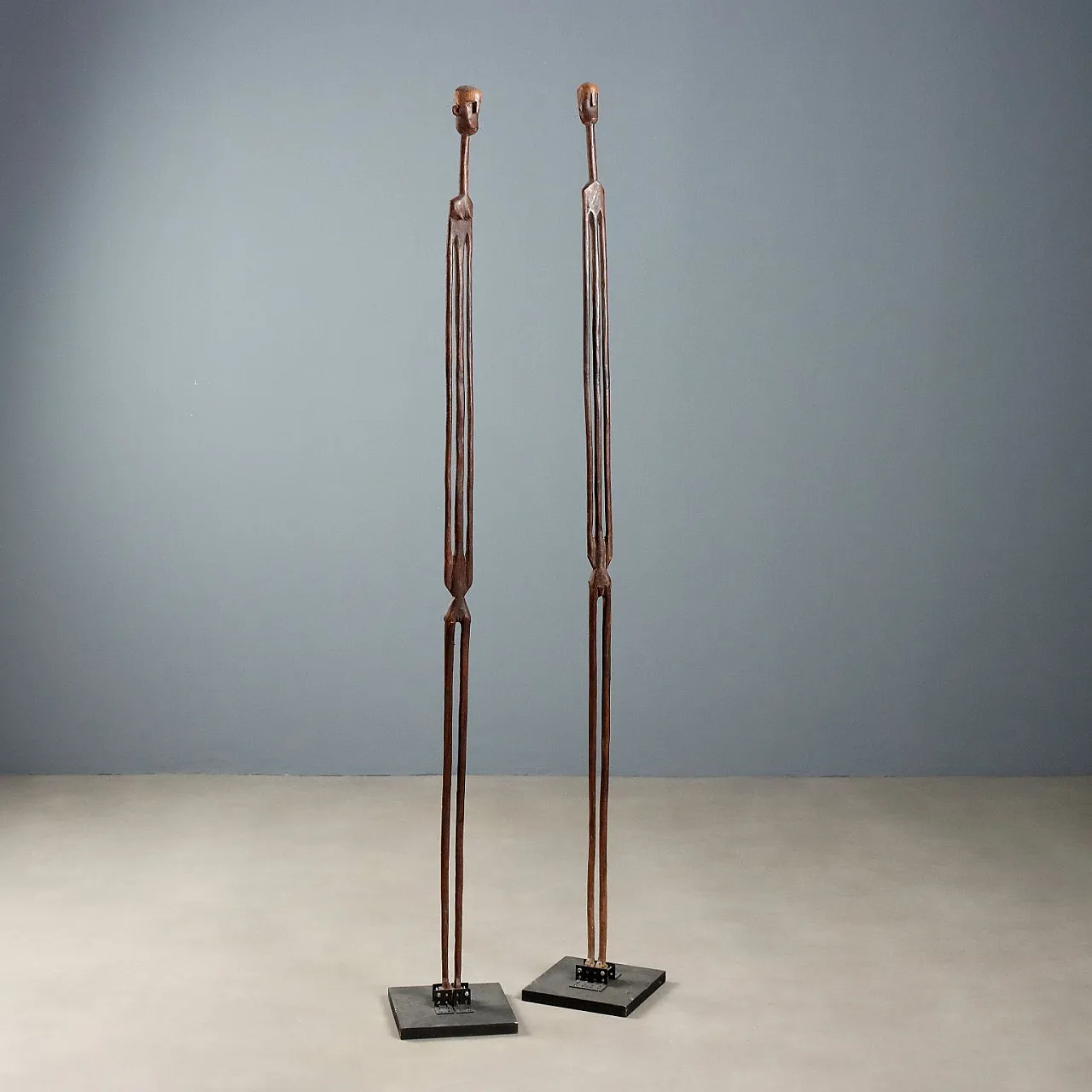 Coppia di antenati in legno Arte Nyamwezi Tanzania, '900 1