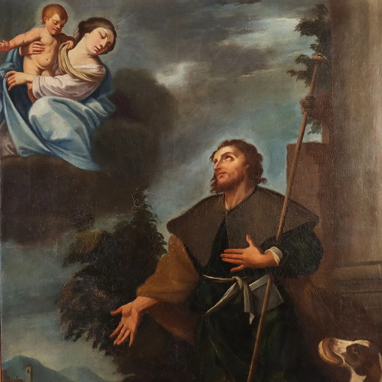 Apparition of the Madonna and Child to San Rocco, 18th century 3