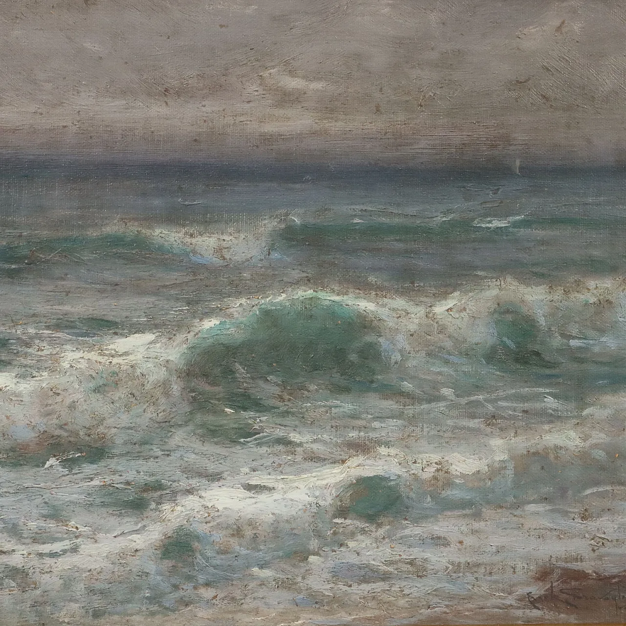 Painting by Ercole Garavaglia, 20th century 3