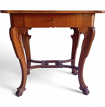 Biedermeier squared cherry console, early 19th century