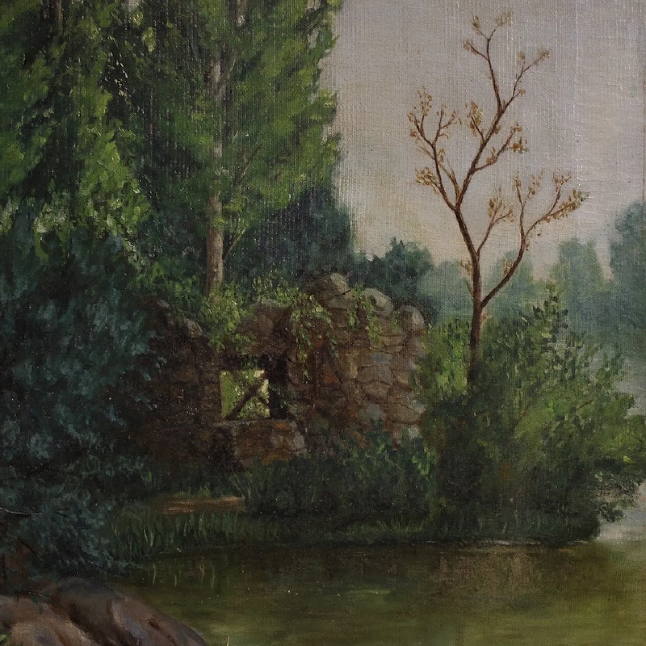 Spanish landscape painting signed C. Coll 1883 7