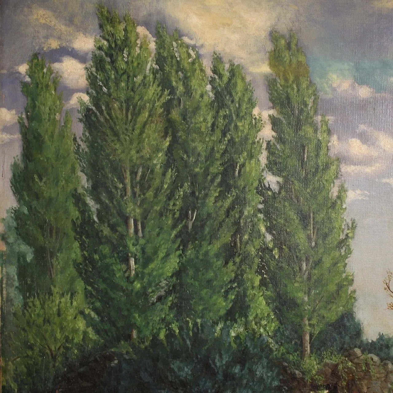 Spanish landscape painting signed C. Coll 1883 9