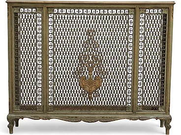 Copritermosifone a console stile Luigi XVI in legno, anni '30
