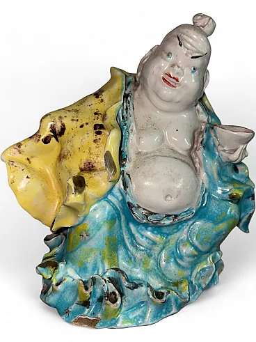Ancient Buddha, painted statuette, 1950s