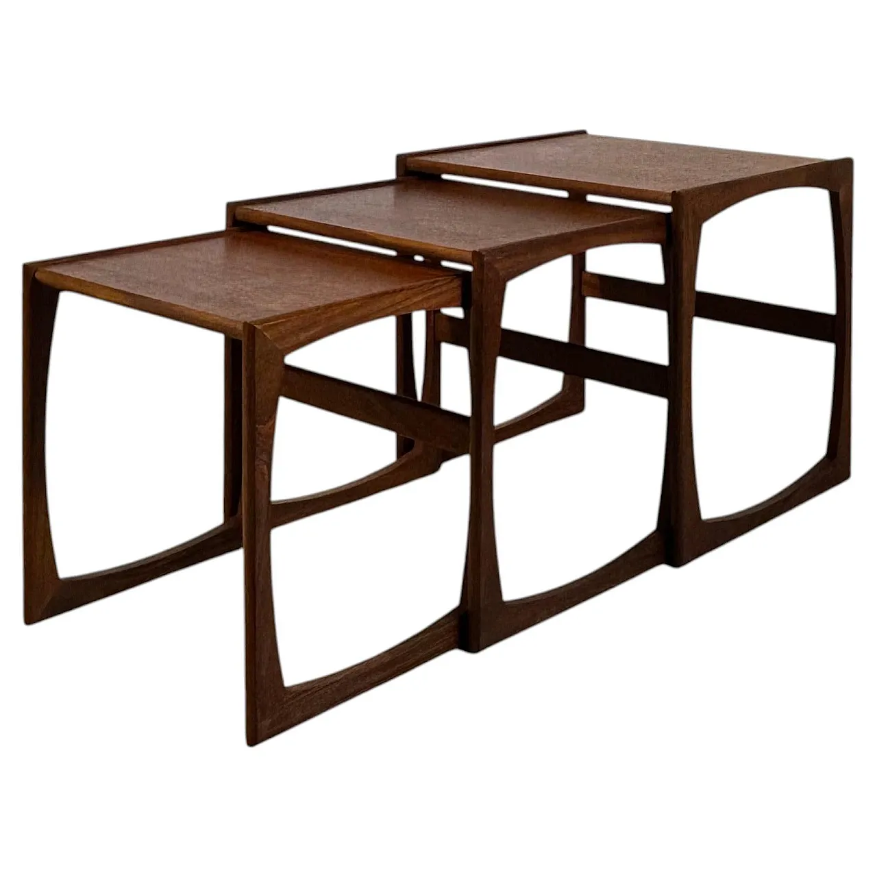 3 Tavolini a nido in teak danese Mid-Century, anni ’60 1