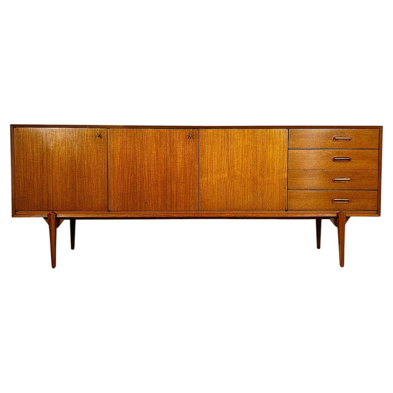 Sideboard danese in teak Scandinavian Modern, anni ’60 1