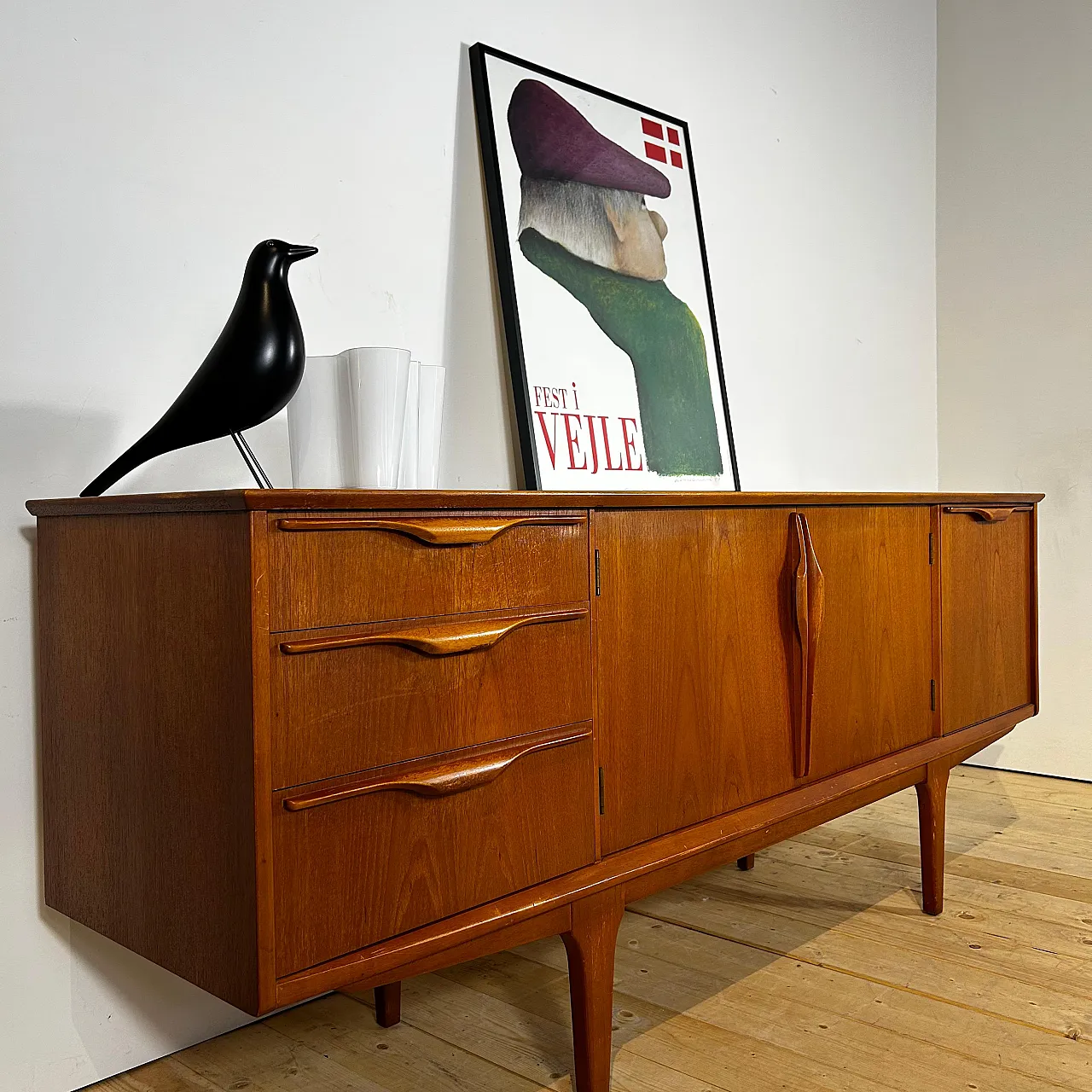 Credenza Jentique in teak inglese Mid-Century, anni ’60 11