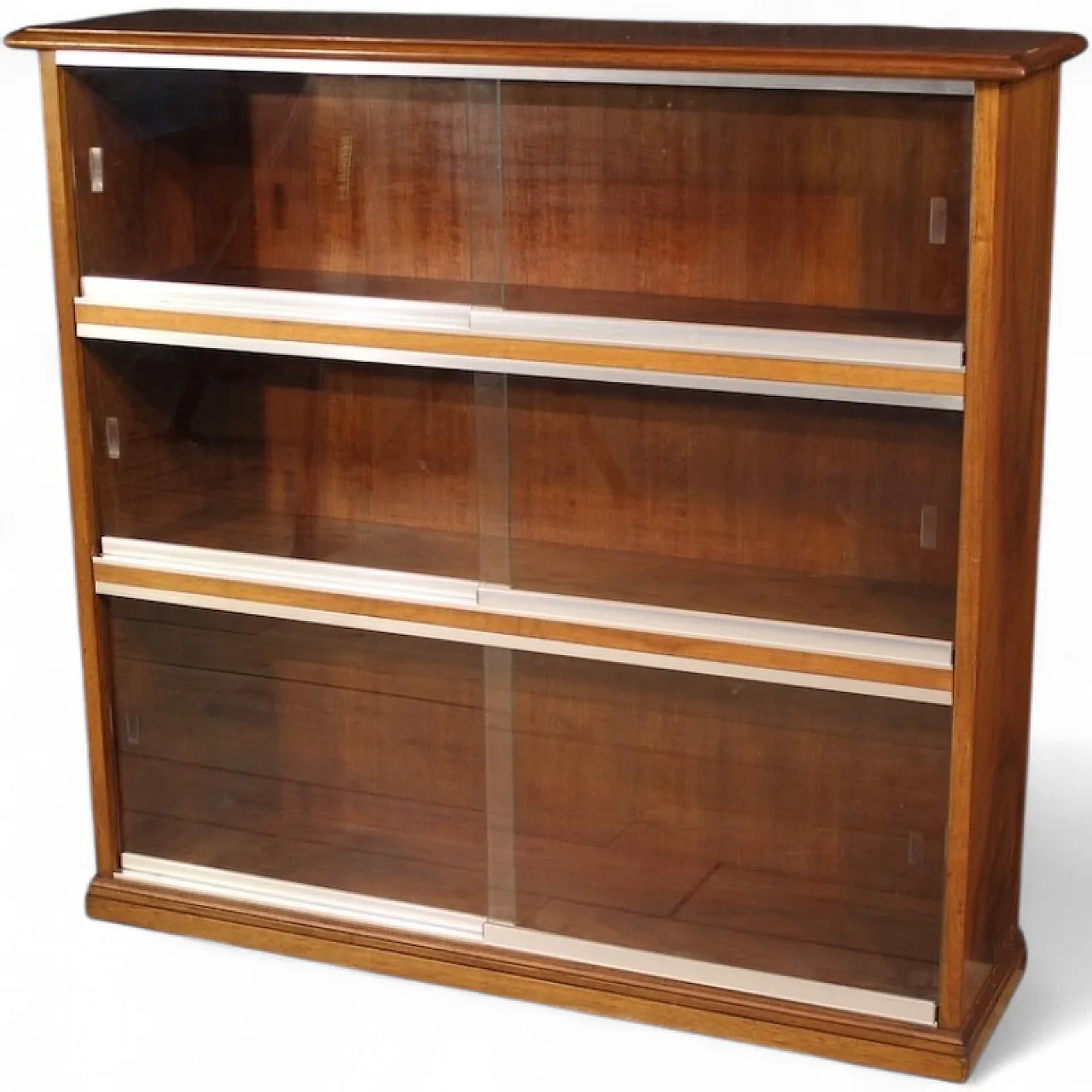 Italian design bookcase with glass doors, 1970s 14