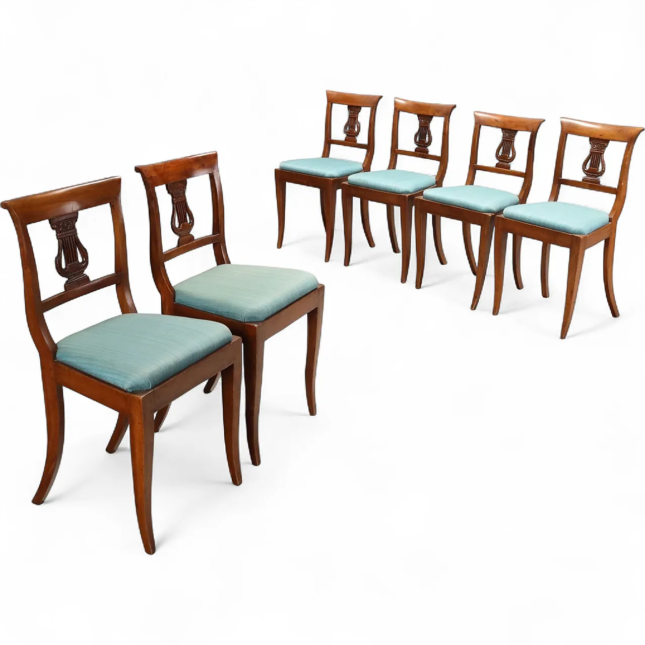 6 Empire chairs, 19th century 10