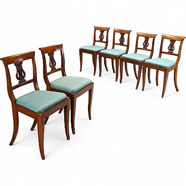 6 Empire chairs, 19th century