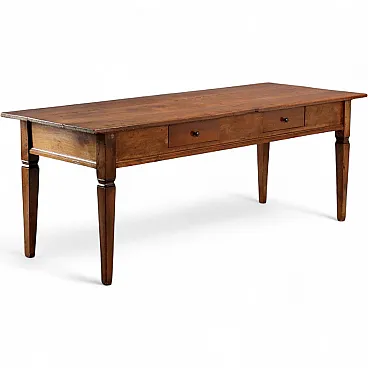 Directory table in walnut, 19th century