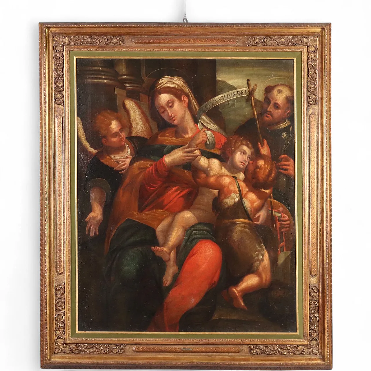 Madonna with Child and Saints, oil on canvas, 18th century 11