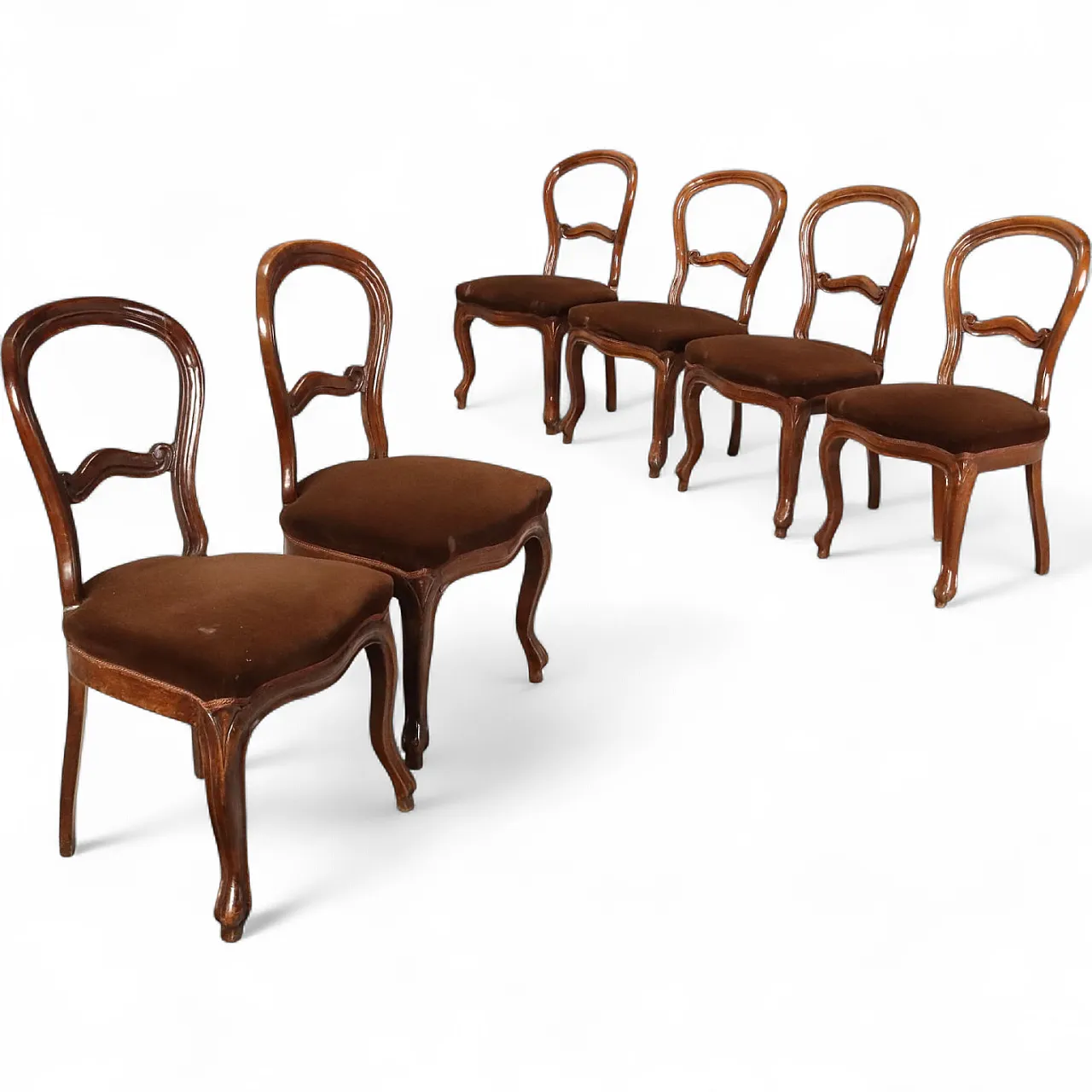 6 Louis Philippe chairs, 19th century 9